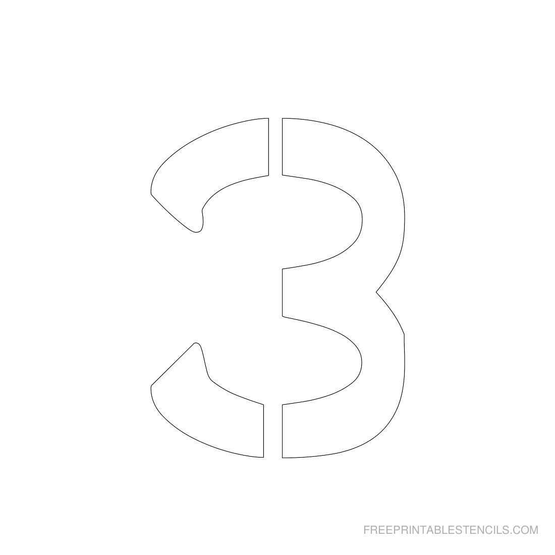Free Printable 3 Inch Number Stencils 1 10 Free Printable 3 Inch Number Stencils 1 10
