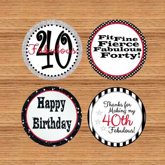 Free Printable 40th Birthday Labels Templates Printable