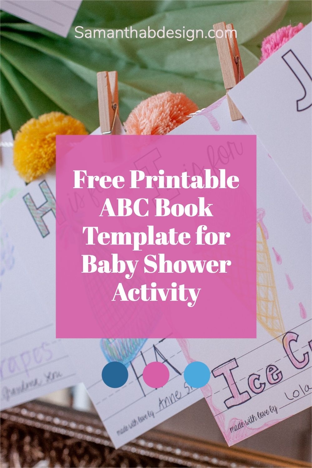 Free Printable ABC Book Template For Baby Shower Activity Abc Book 