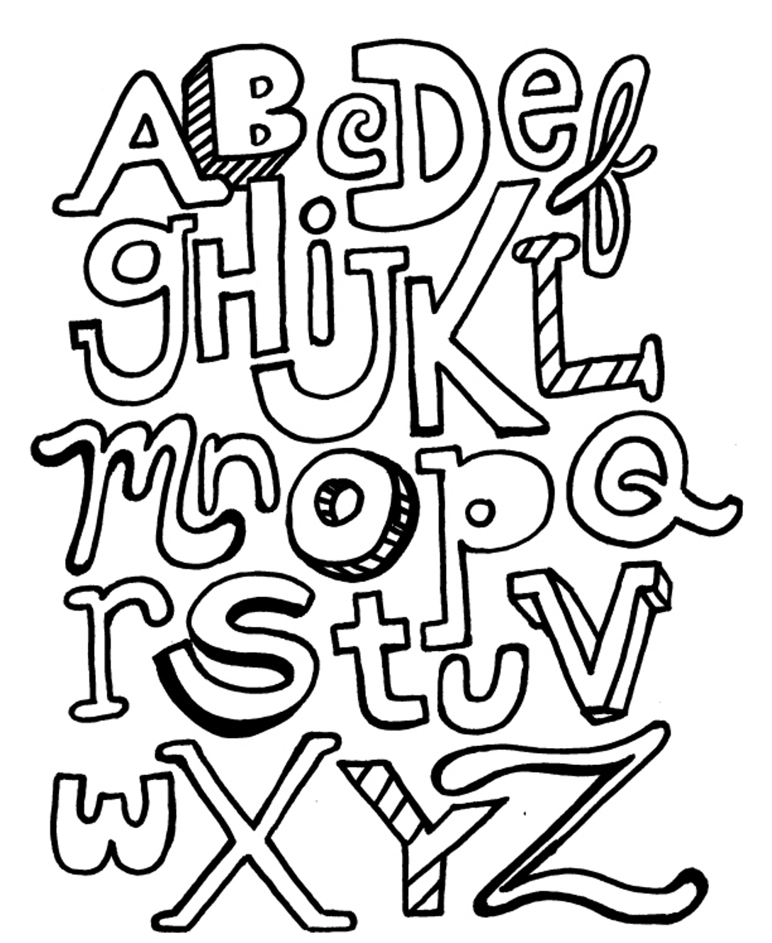 Free Printable Coloring Pages Alphabet
