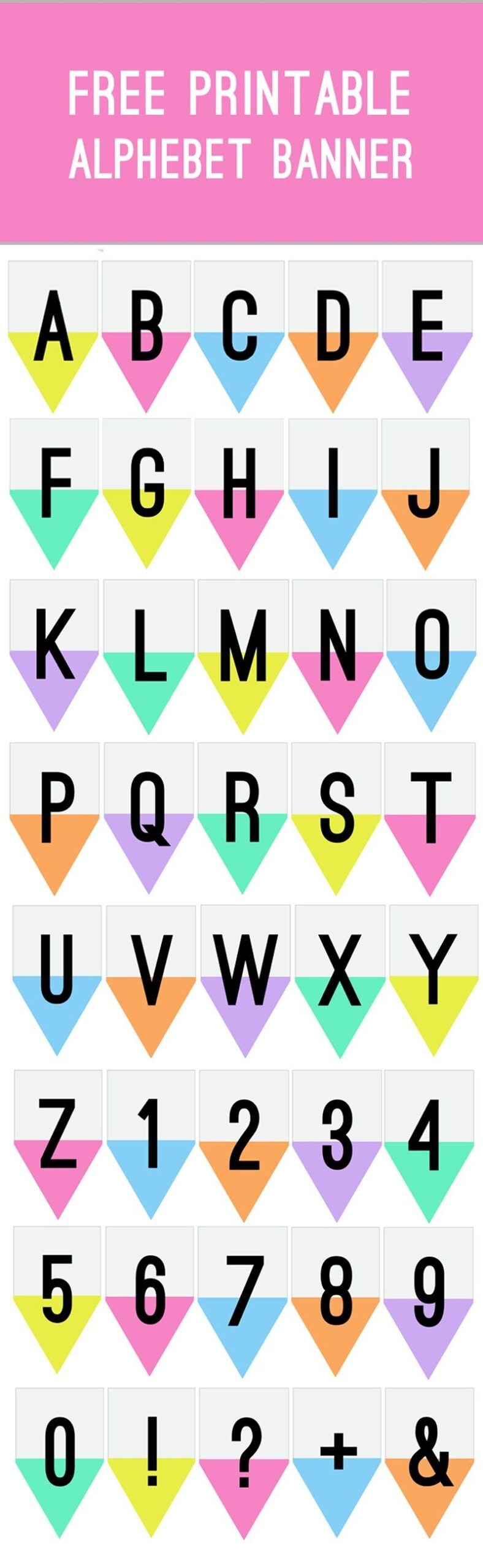 FREE PRINTABLE ALPHABET BANNER FOR YOUR WEDDING DECOR More Free 
