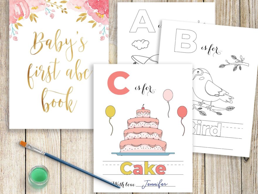 Free Printable Alphabet Book Baby Shower Printable Online