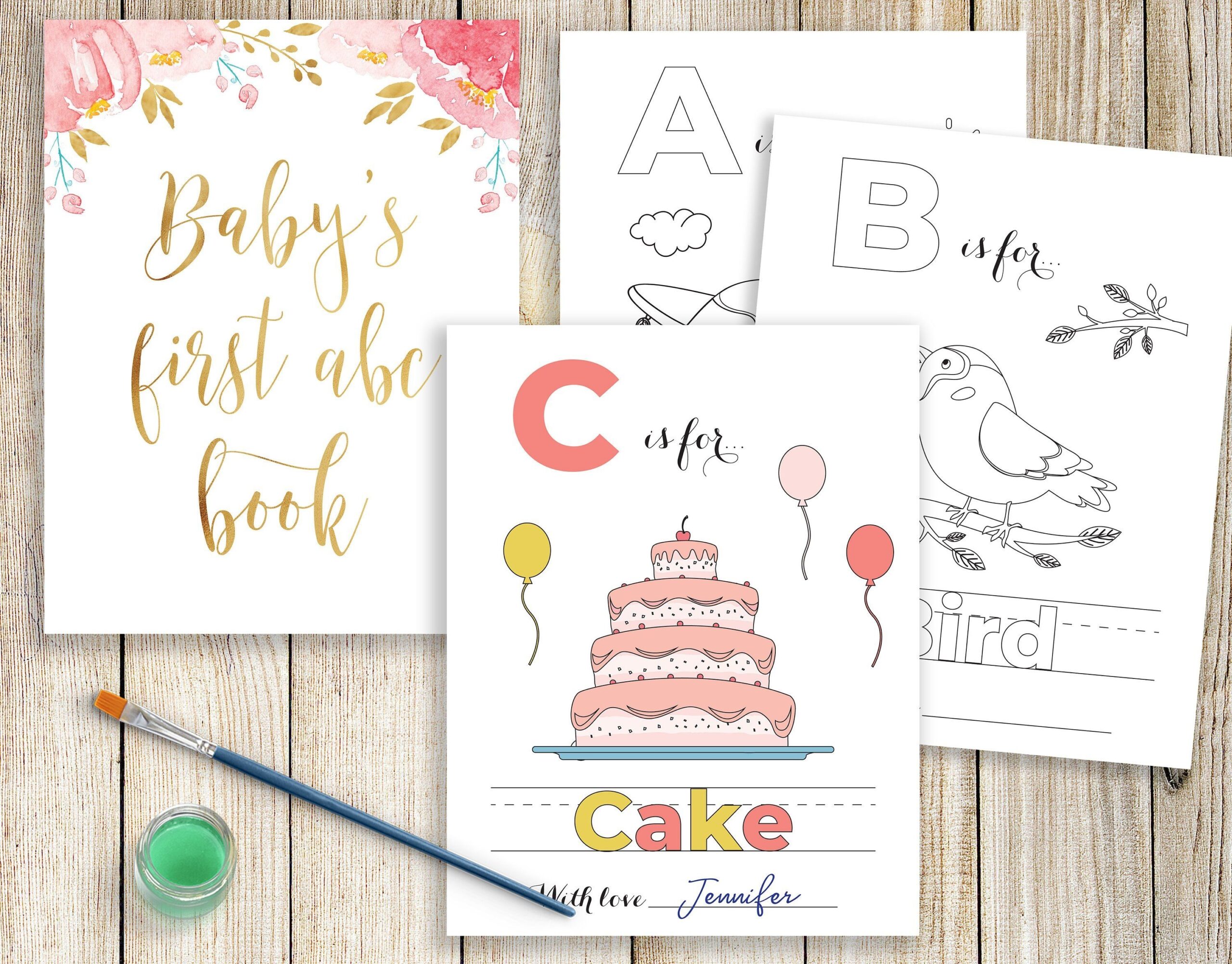 Free Printable Alphabet Book Baby Shower Printable Online