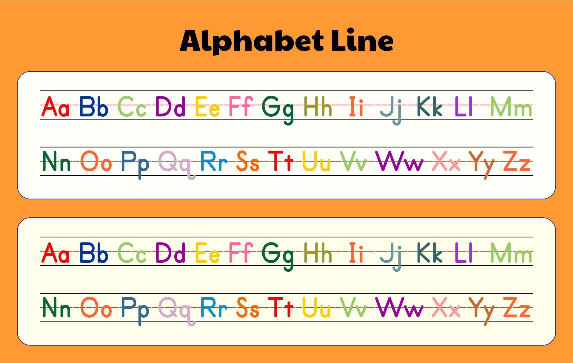 Printable Alphabet Line For Classroom