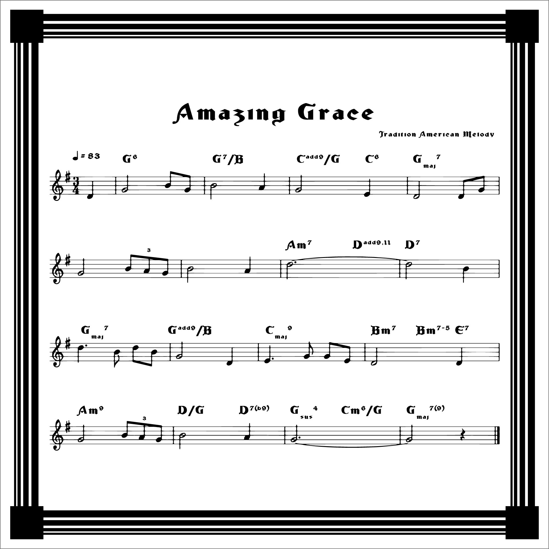 Free Printable Amazing Grace Hymn Sheet Music how Sweet The Sound 