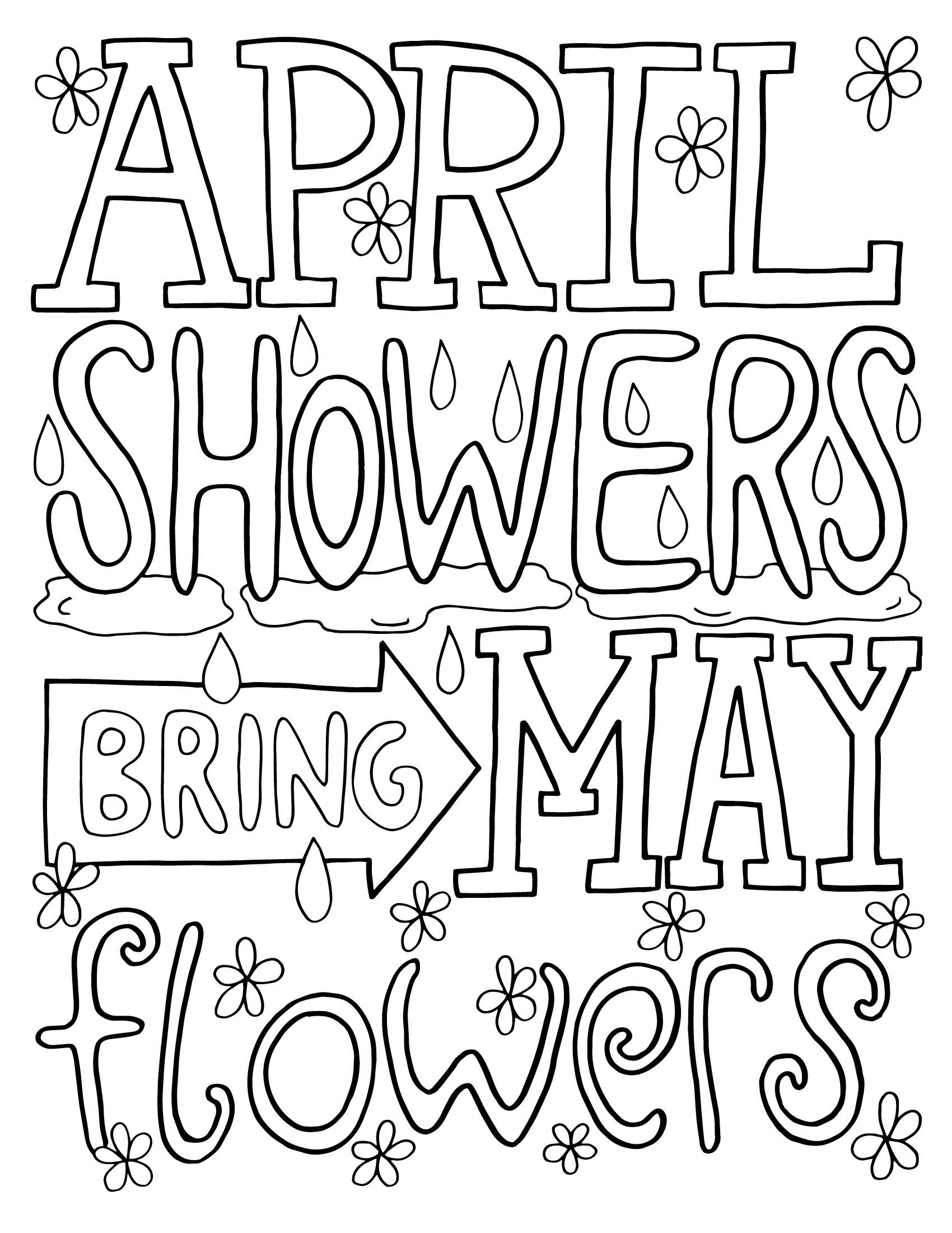 Free Printable April Coloring Pages
