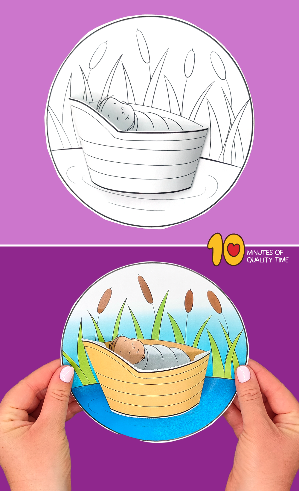 Free Printable Baby Moses Craft Free Printable Baby Moses Craft