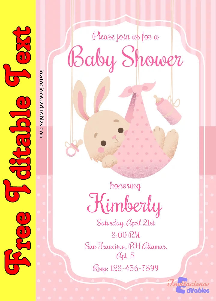 Free Printable Baby Shower Invitations For A Girl