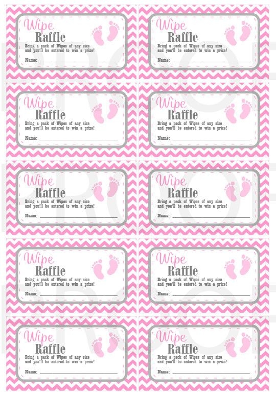Free Printable Baby Shower Door Prize Tickets
