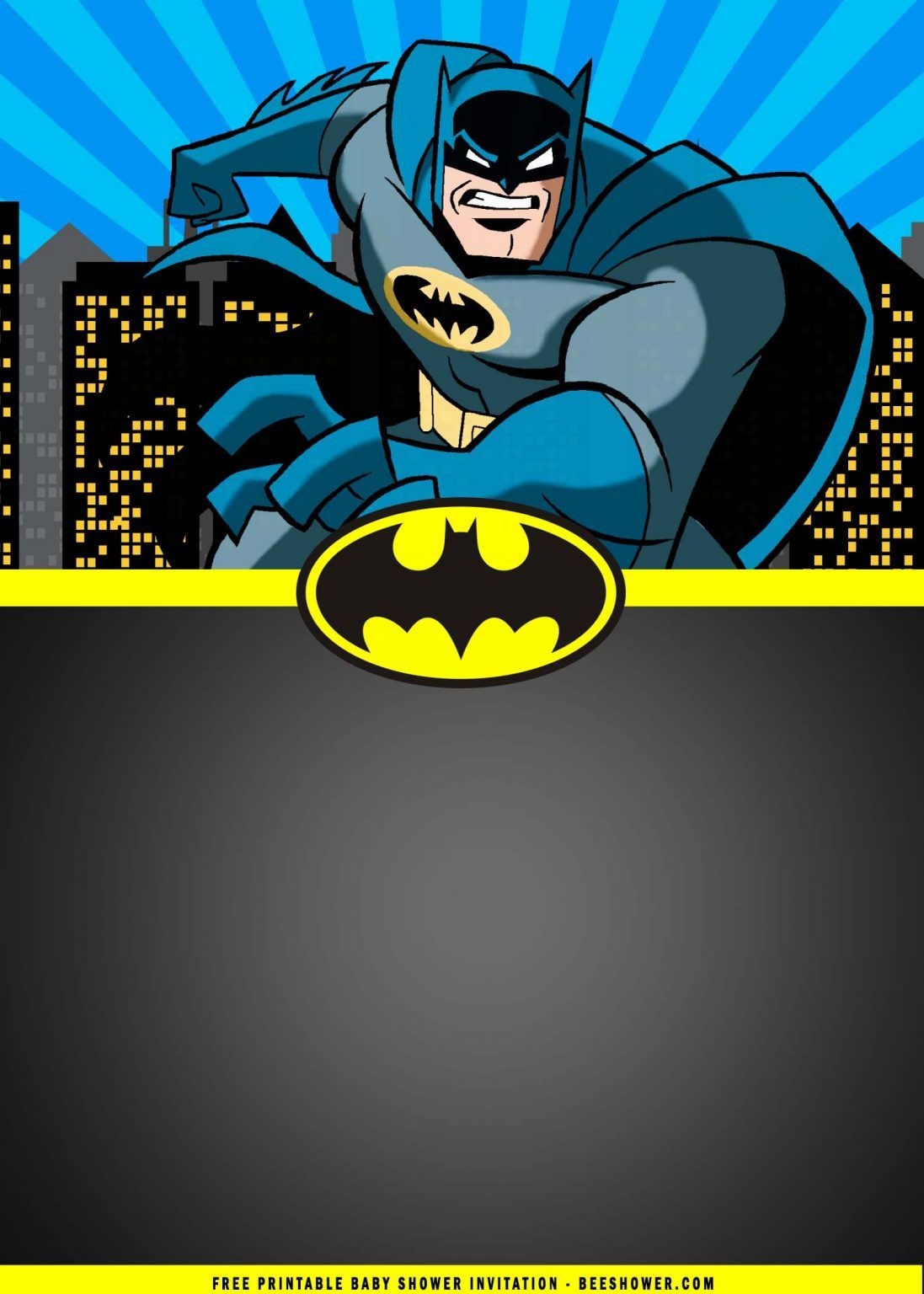 Batman Birthday Invitations Printable Free