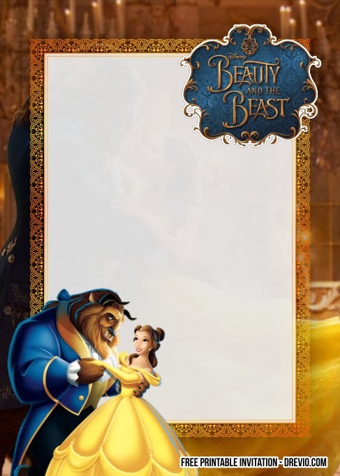 FREE Printable Beauty And The Beast Invitation TemplatesFREE PRINTABLE 