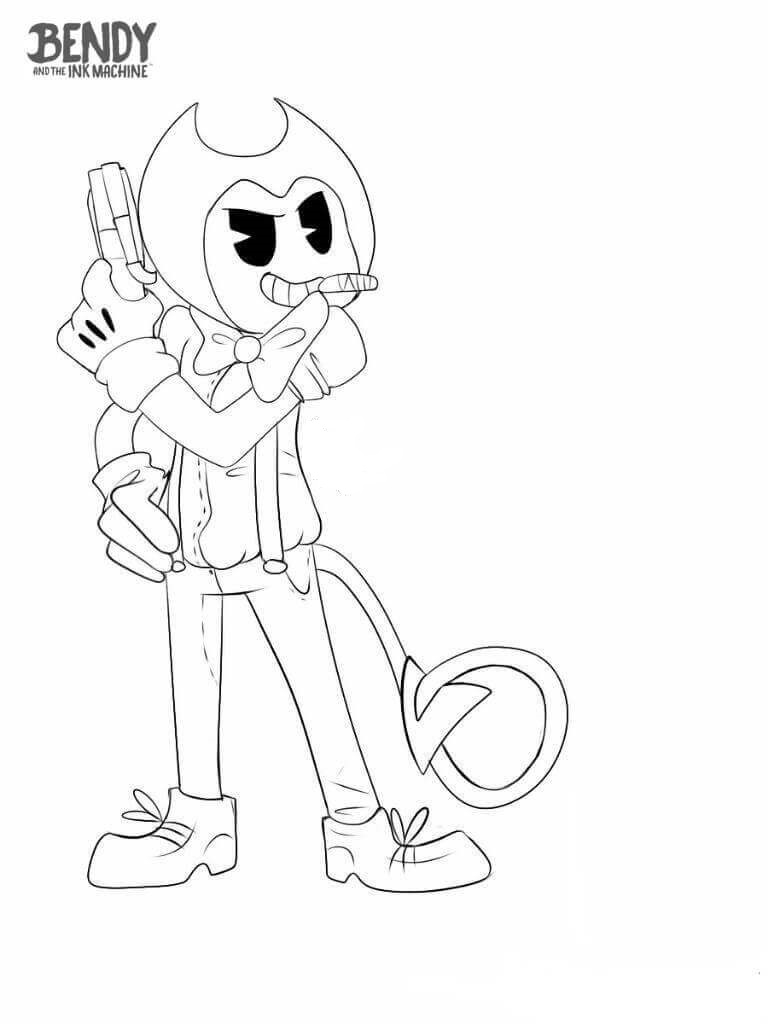 Free Printable Bendy And The Ink Machine Coloring Pages