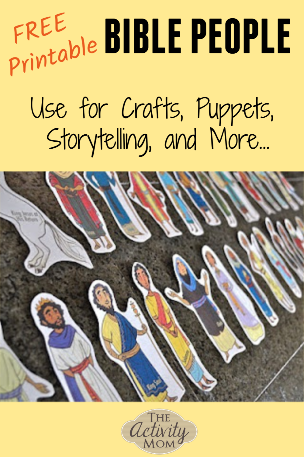 Free Printable Bible Stick Puppets