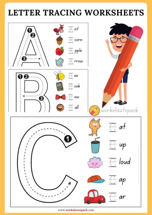 Tracing Large Letters Coloring Free Printables