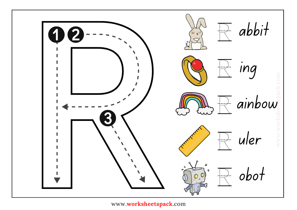 Free Printable Big Letter Tracing Worksheets Worksheetspack