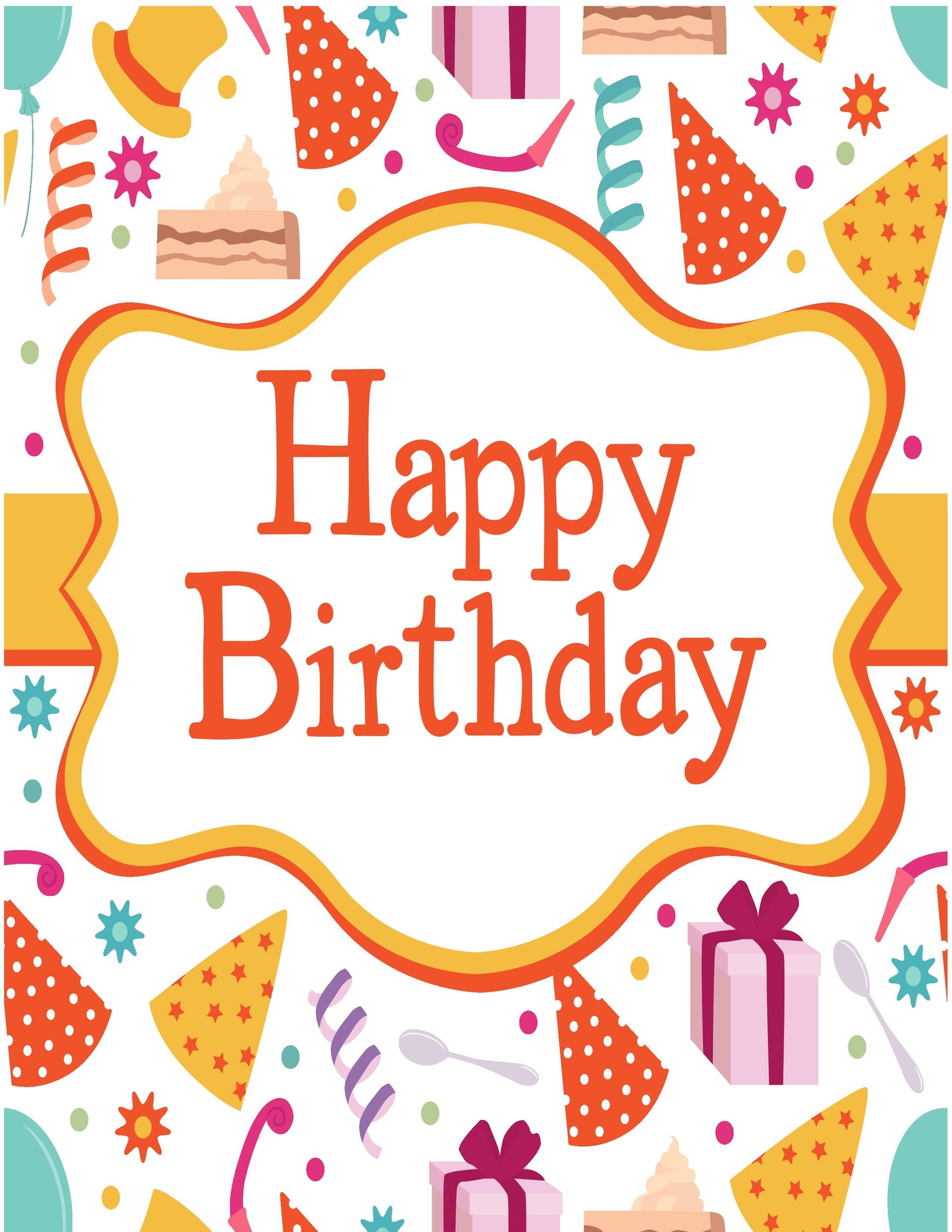 Happy Birthday Cards Printable Free