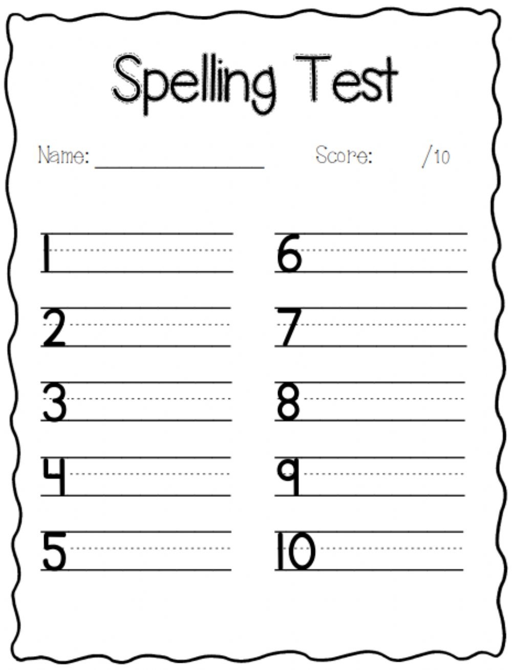 Free Printable Blank Spelling Worksheets Printable Worksheets Free Printable Blank Spelling Worksheets Printable Worksheets
