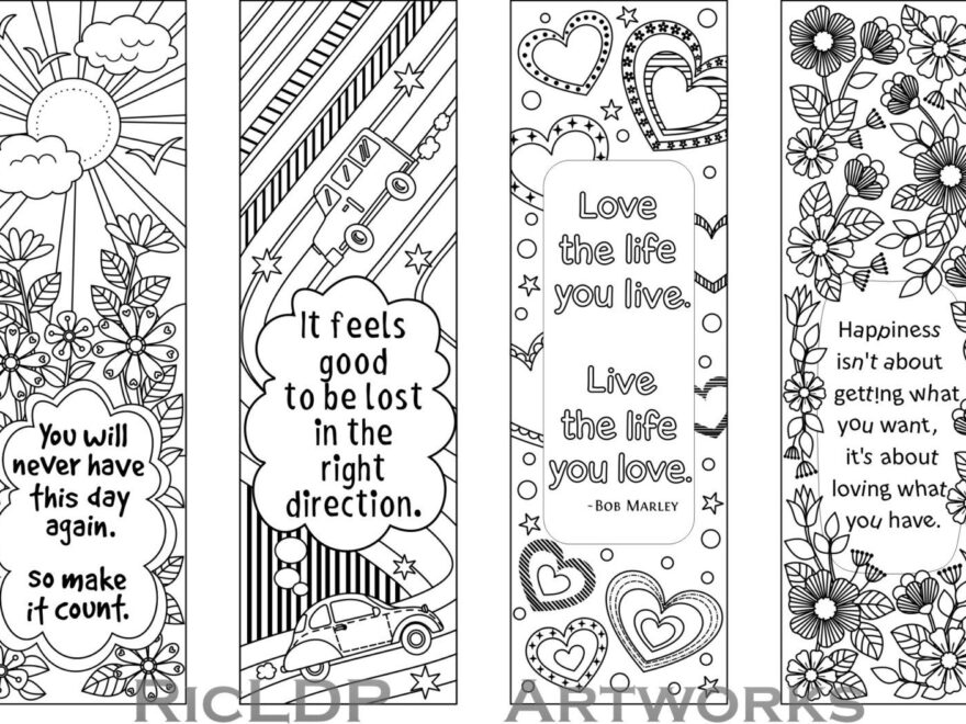 Free Printable Bookmark Templates To Color