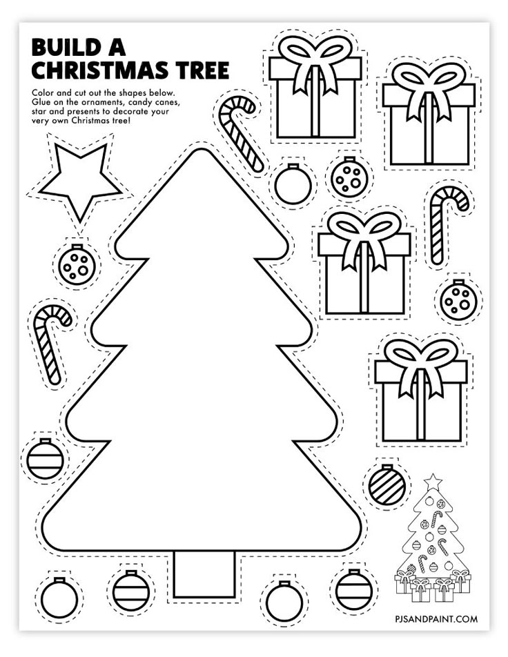 Free Printable Build A Christmas Tree Craft In 2023 Free Christmas 