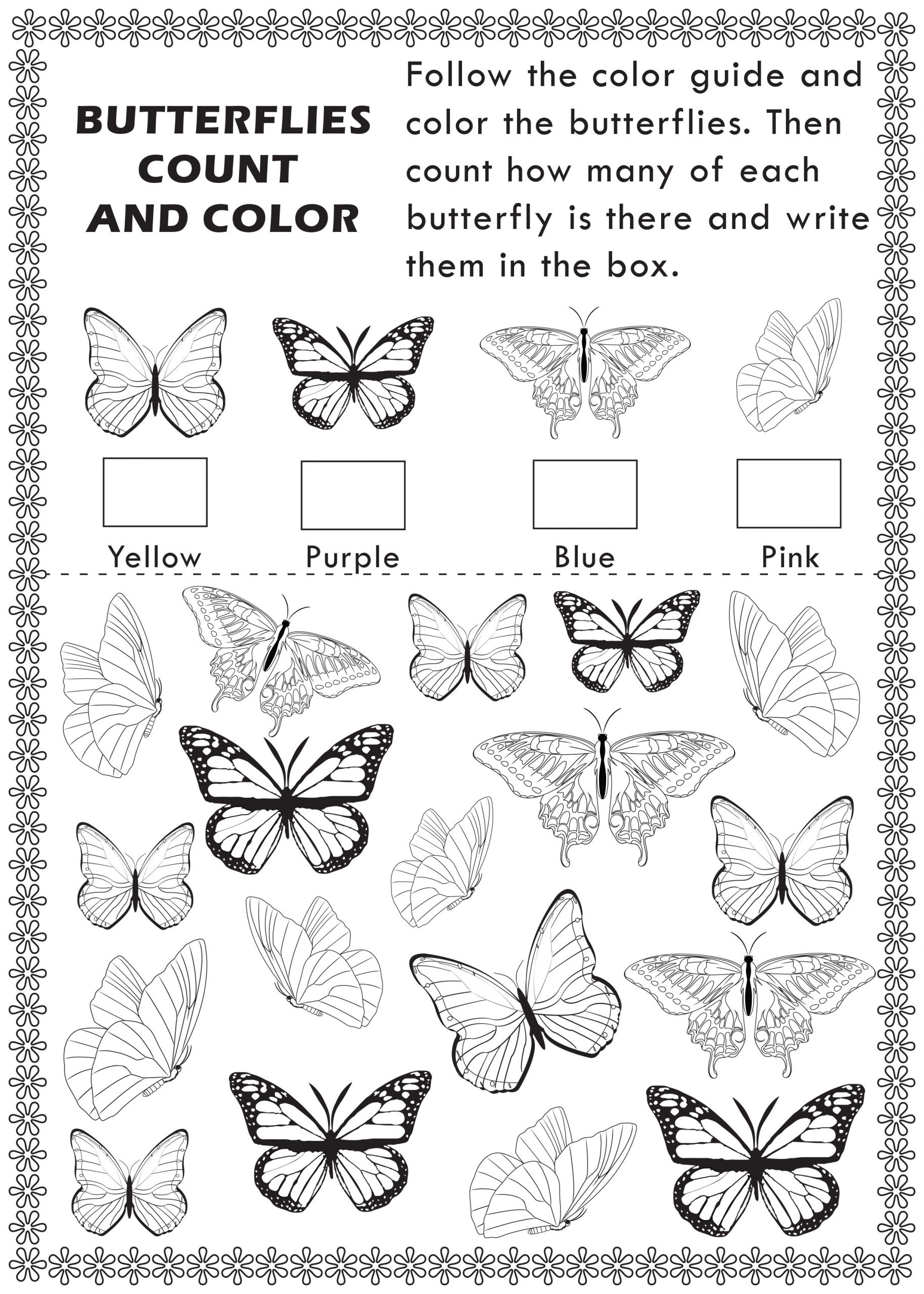 Free Printable Butterfly Worksheets AlphabetWorksheetsFree