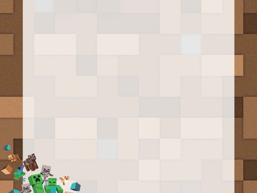 FREE PRINTABLE Cheerful Minecraft Birthday Invitation Template