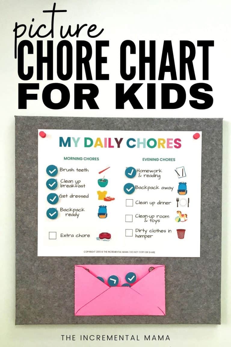 Free Printable Chore Chart For 5 6 Year Olds The Incremental Mama