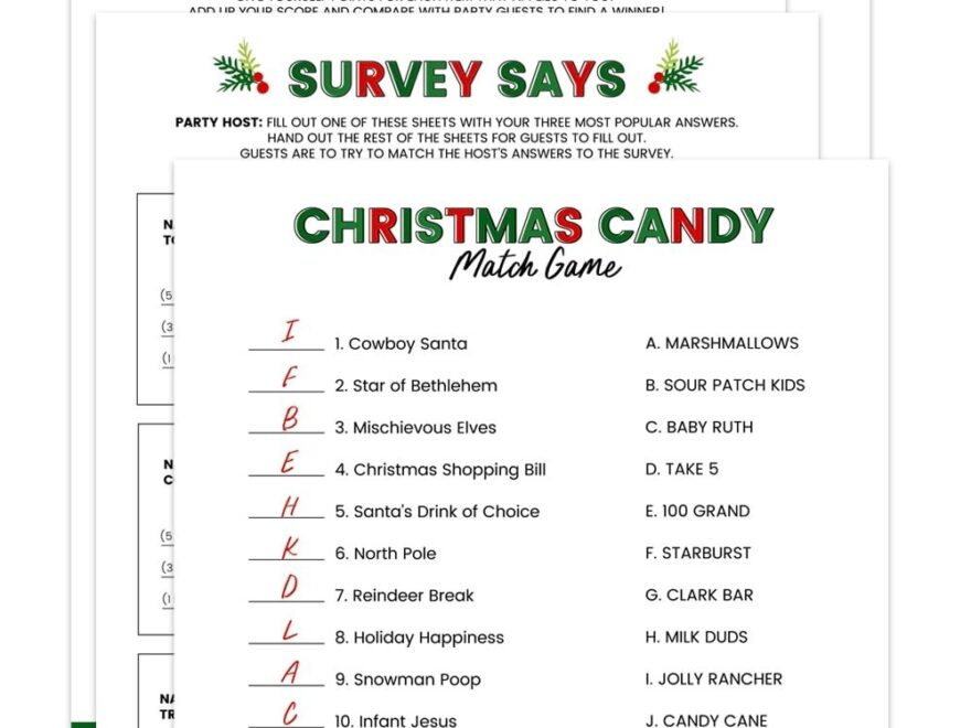 FREE Printable Christmas Games 4 FREEBIES Lil 39 Luna