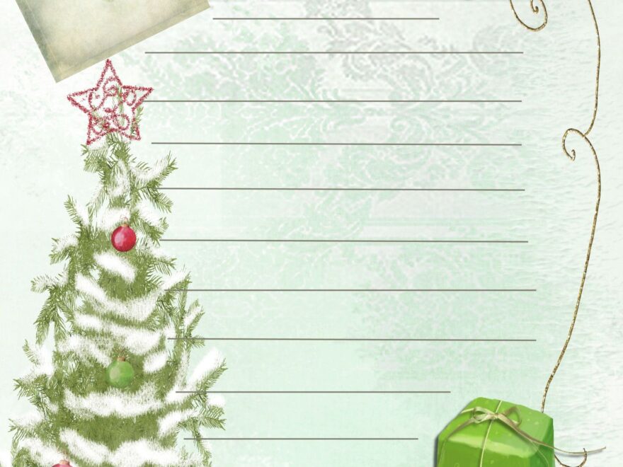 Free Printable Christmas Letter Writing Paper Nathan A Perkins
