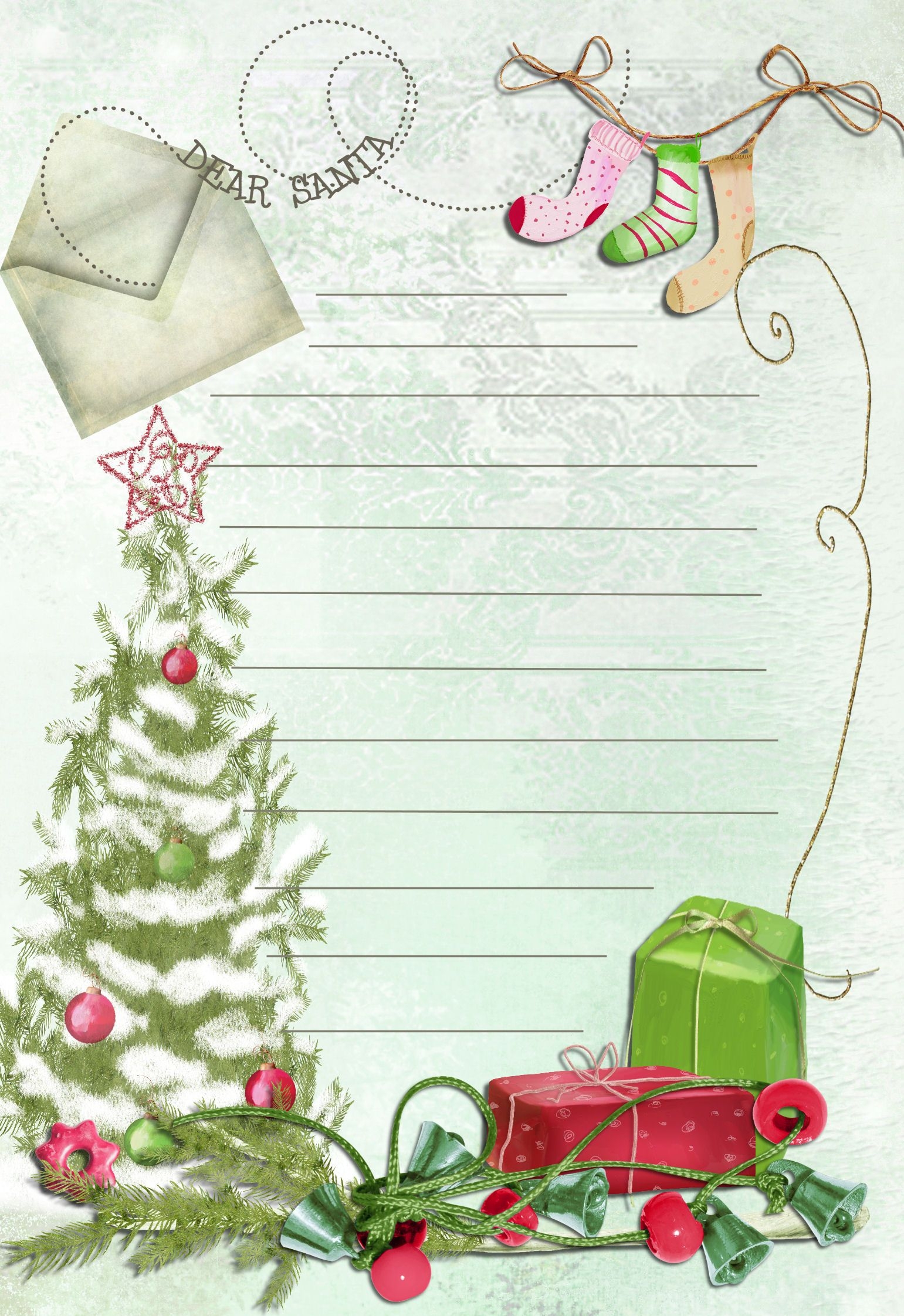 Free Printable Christmas Letter Writing Paper Nathan A Perkins