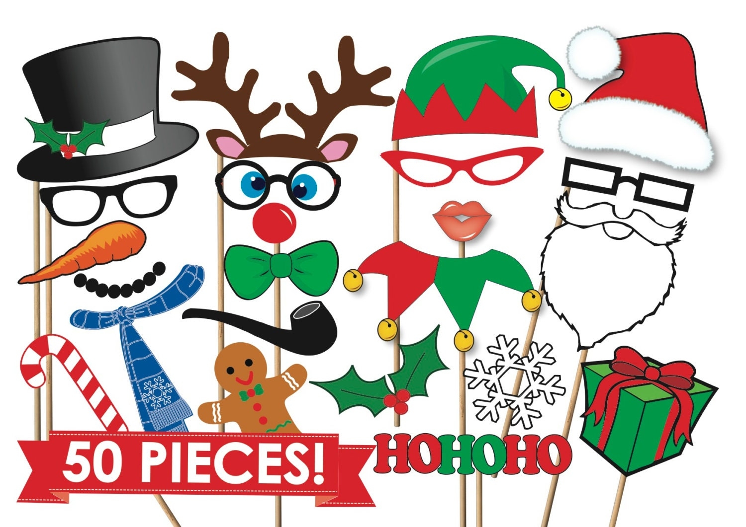 Free Printable Photo Props For Christmas