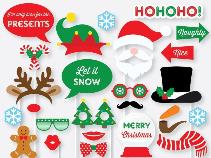 Free Printable Christmas Photo Booth Props Web Download The Free