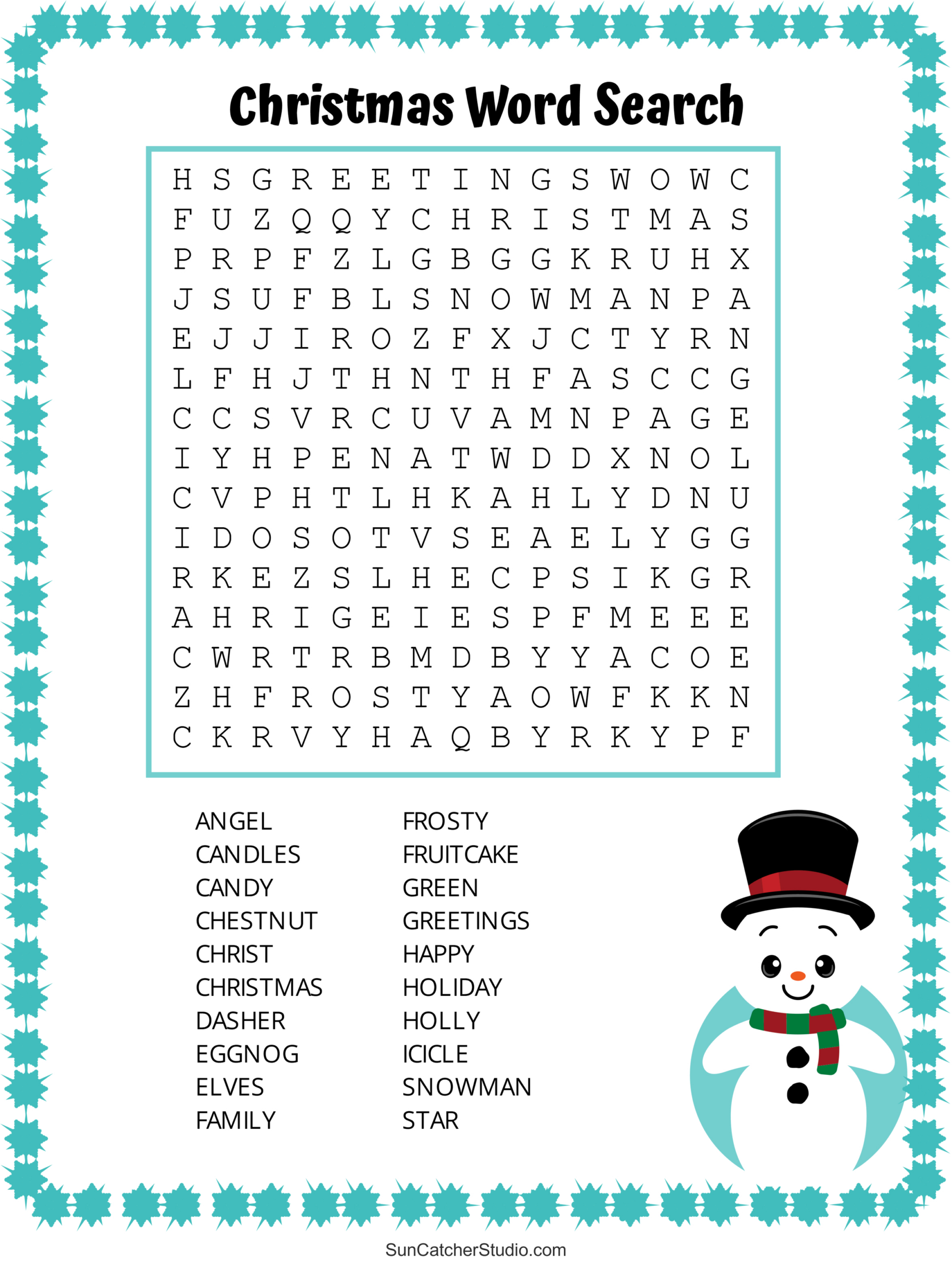 Free Printable Christmas Word Search