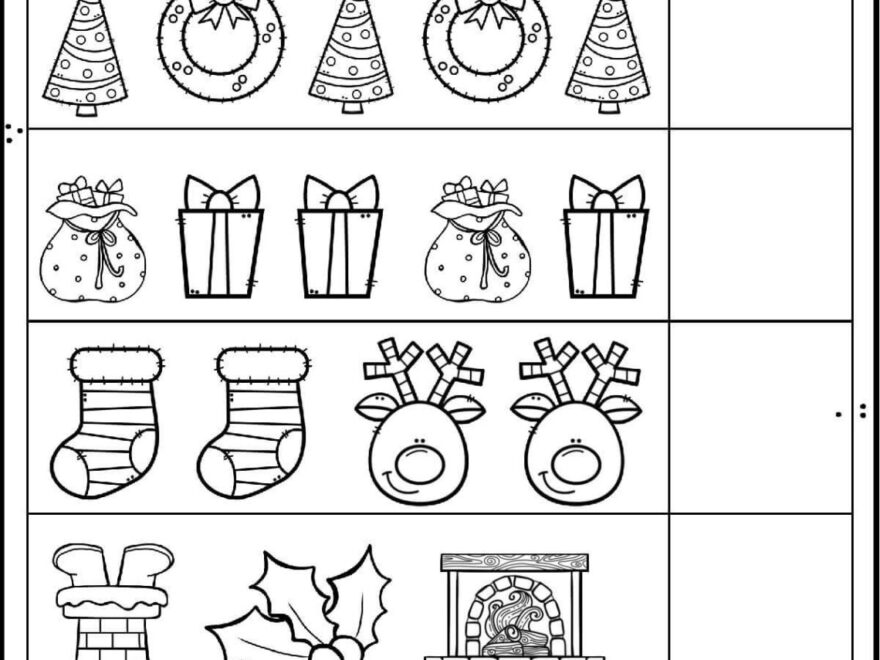 FREE Printable Christmas Worksheets For Preschool