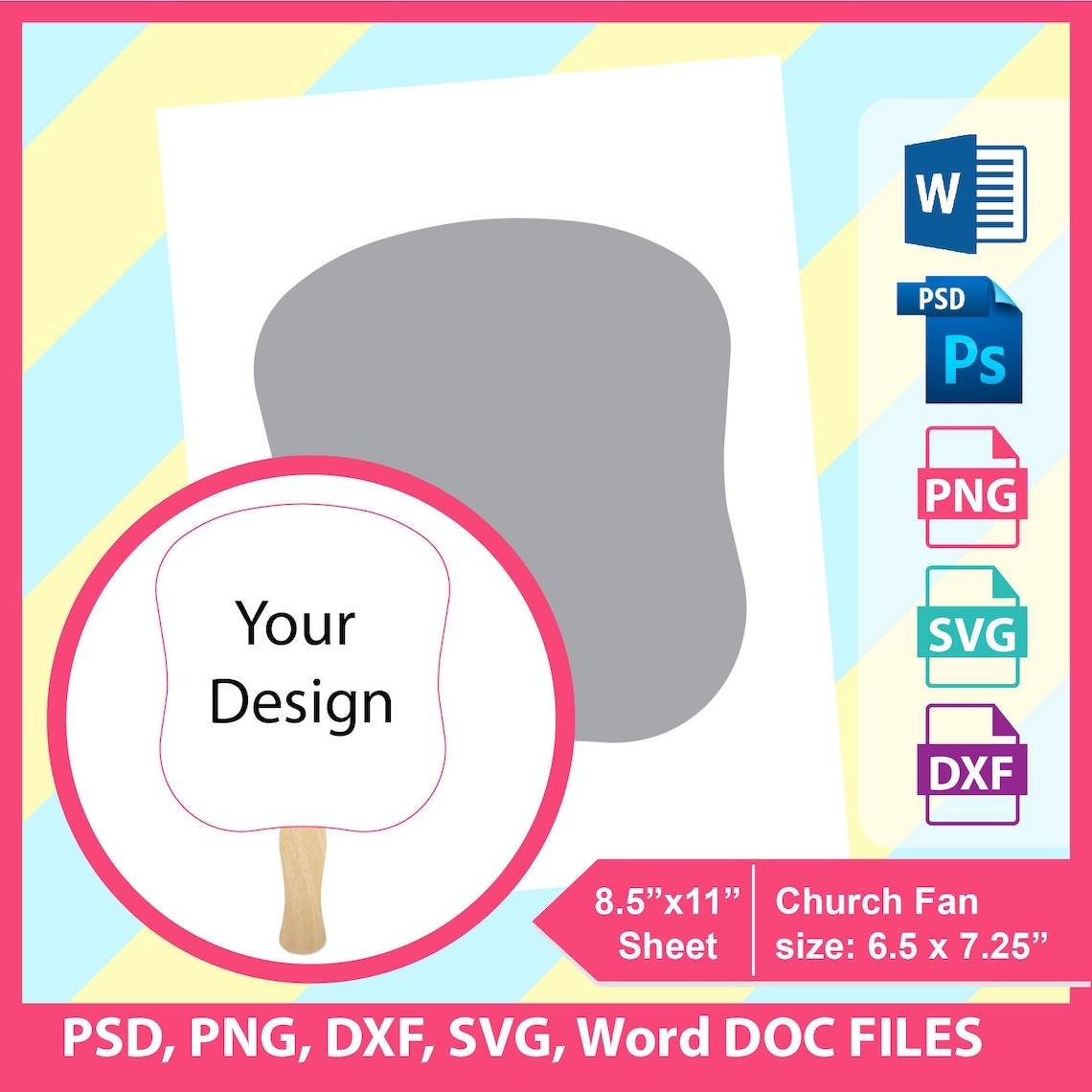 Free Printable Church Fan Template
