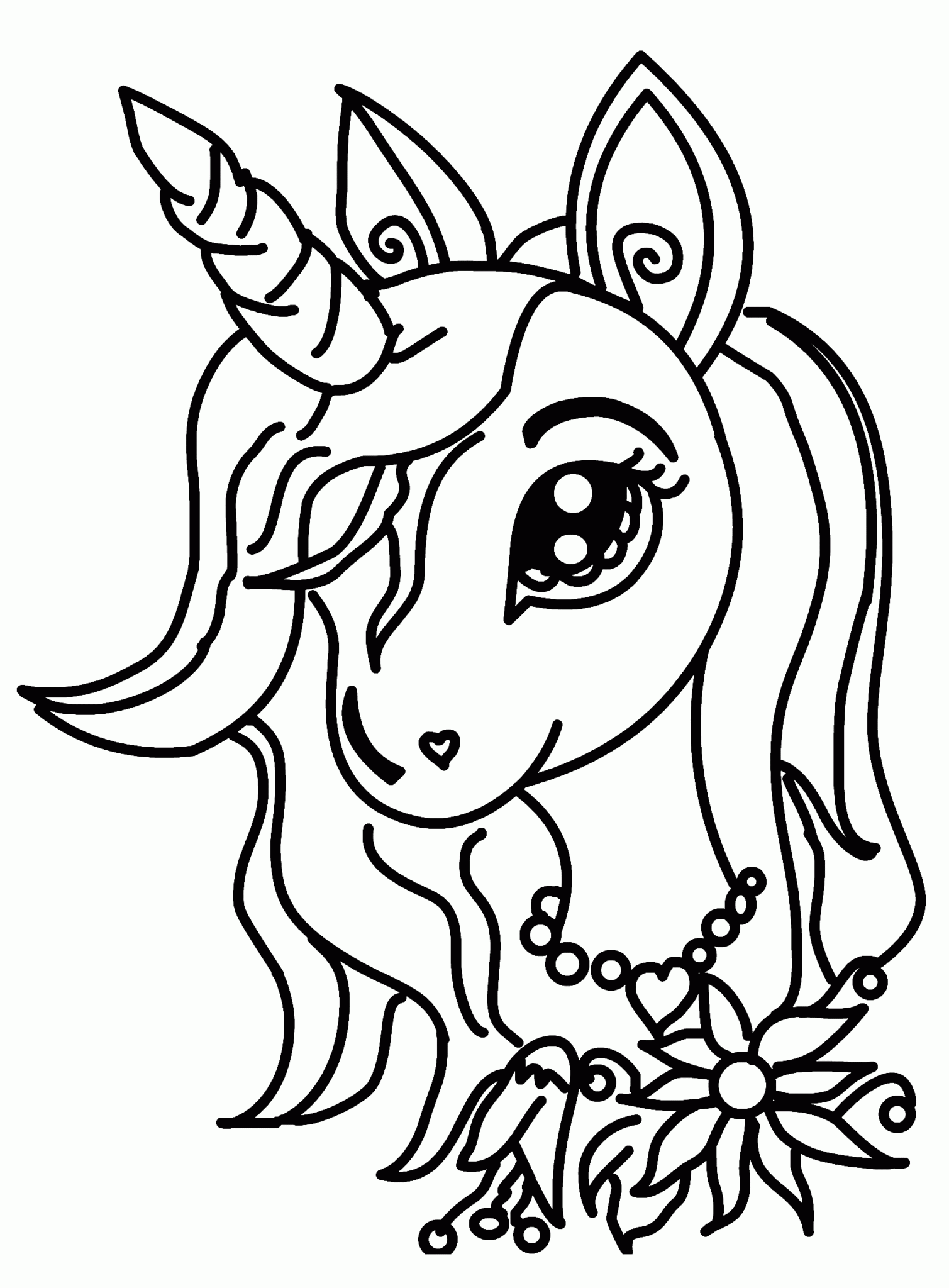 Free Printable Coloring Pages For Kids Unicorn Elderasse