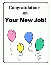 Free Printable Congratulations On New Job Greeting Cards