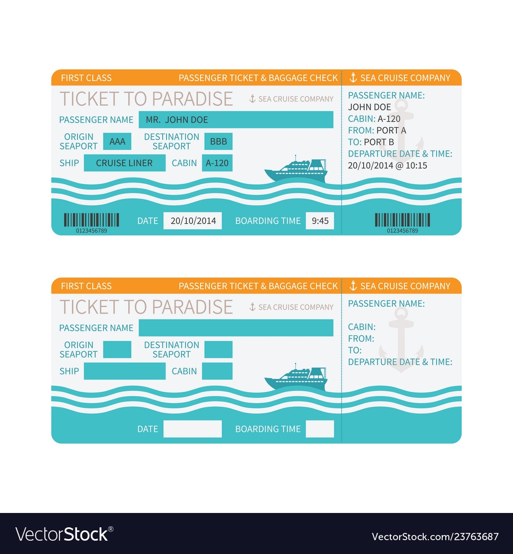Free Printable Cruise Ticket Template Boarding Pass Long Beach Free 