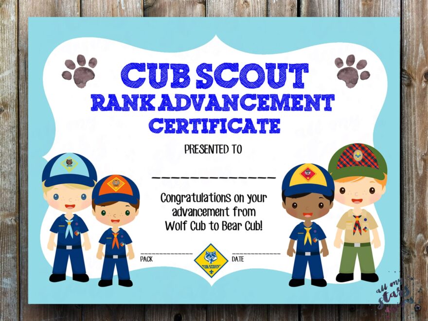 Free Printable Cub Scout Certificates Printable Templates