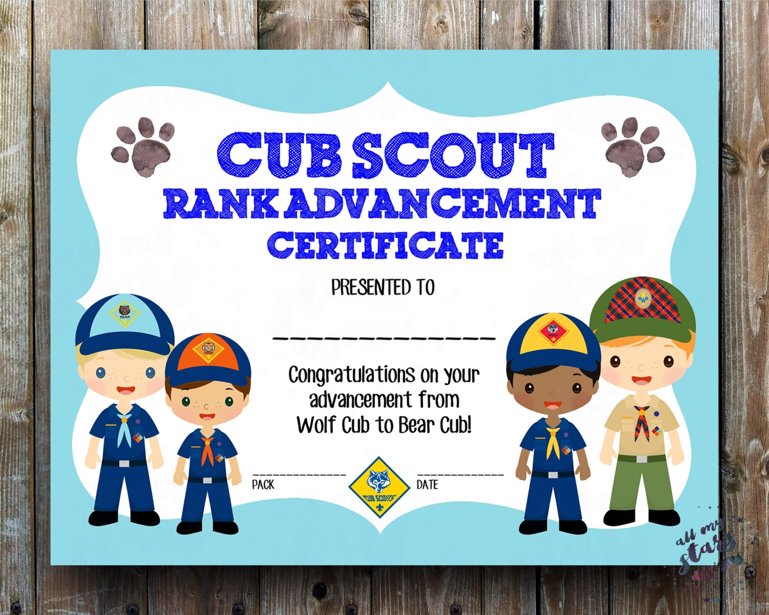Free Printable Cub Scout Certificates Printable Templates