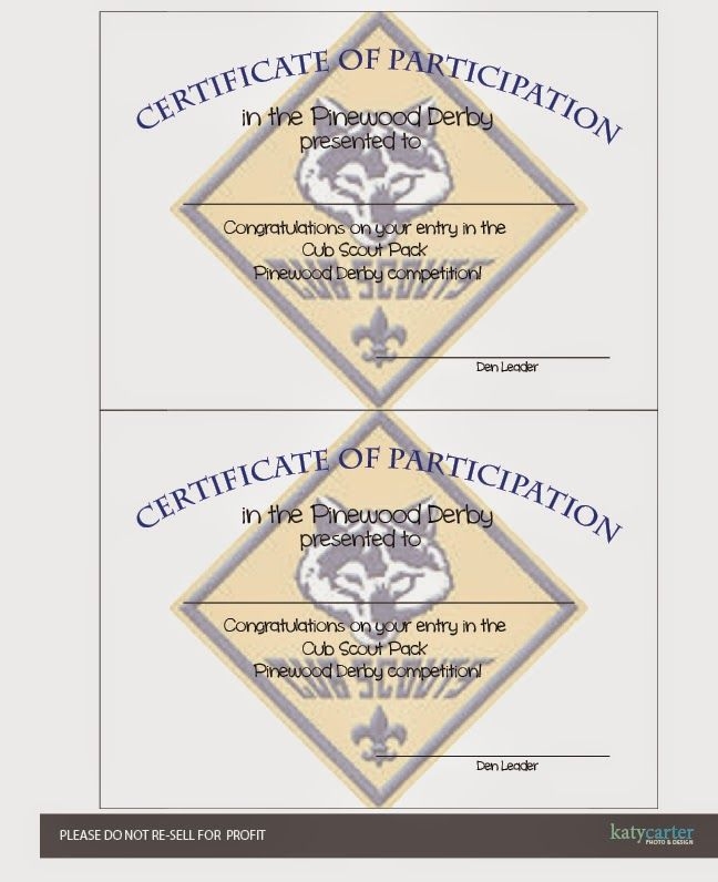 Free Printable Cub Scout Certificates