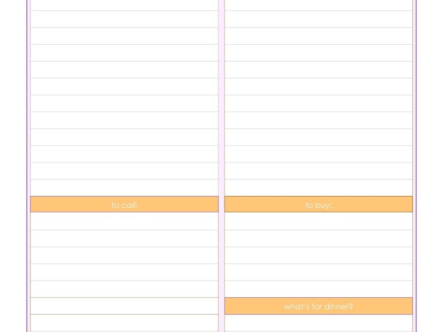 Free Printable Daily Planner Template Printable Templates