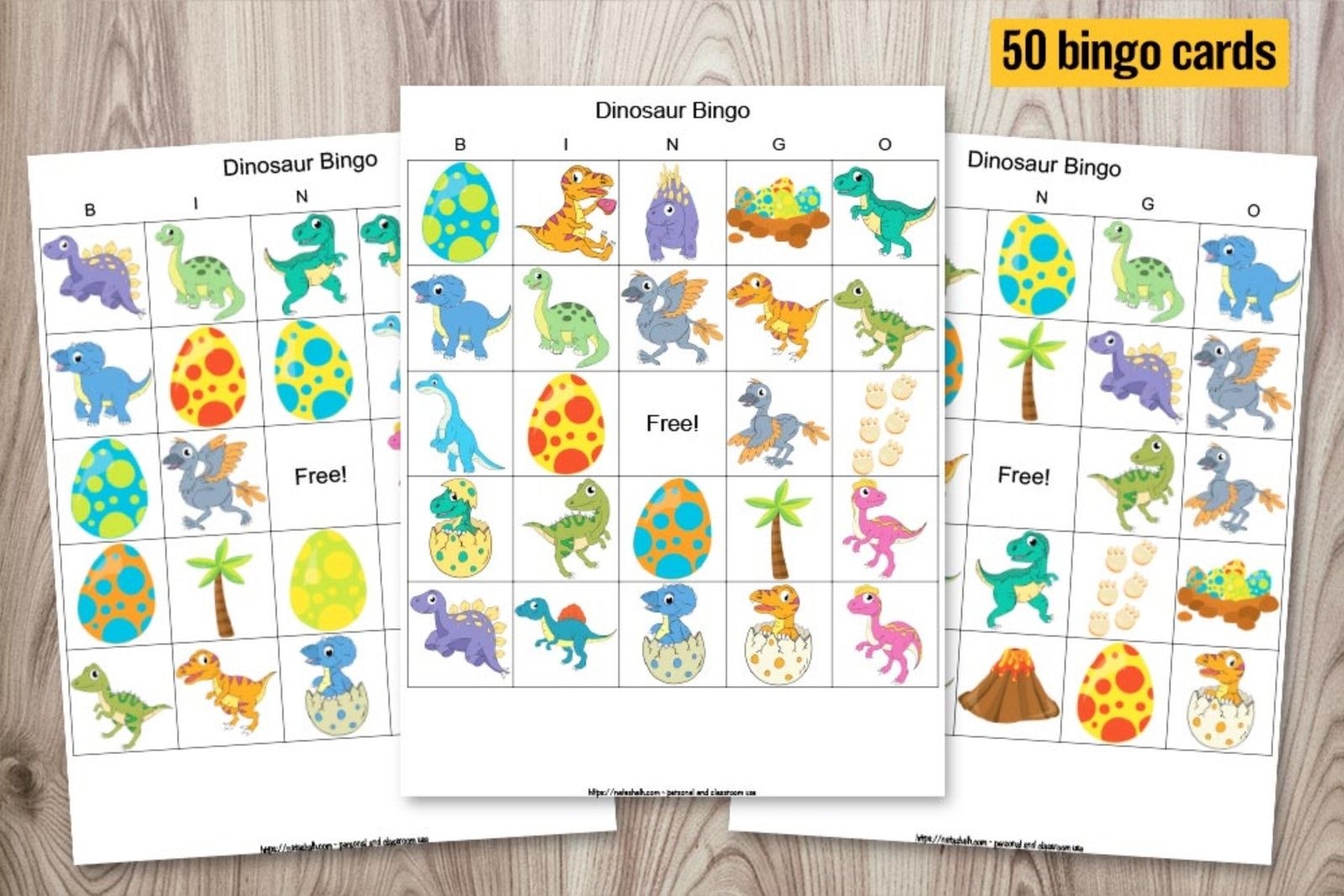 Free Printable Dinosaur Bingo Cards