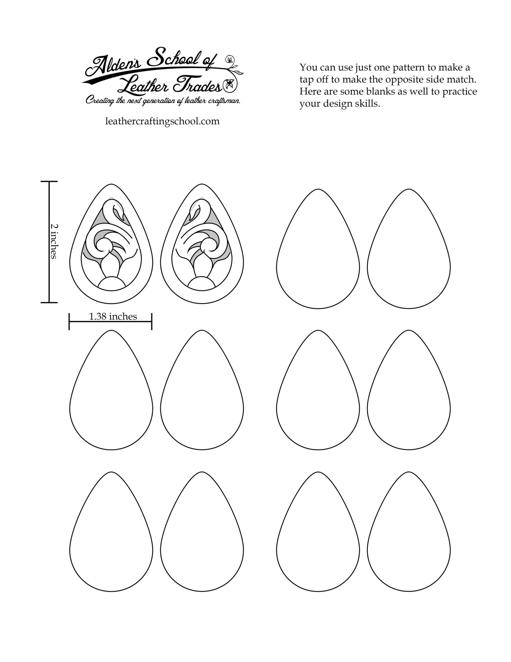Free Printable Earring Template Printable Templates
