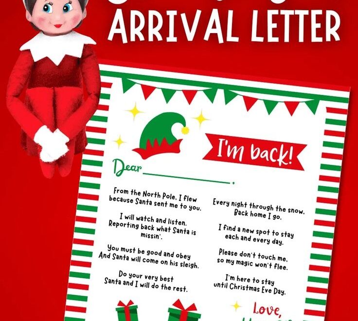 Free Printable Elf On The Shelf Arrival Letter In 2022 Elf On The