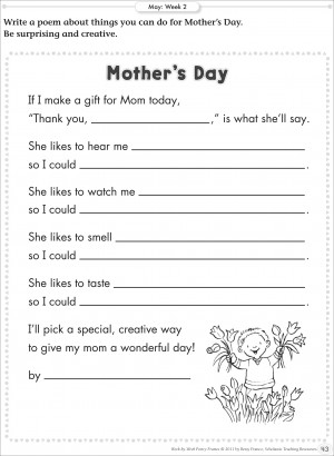 Free Printable Fill In The Blank Mother 39 s Day Poem Dealicious Mom