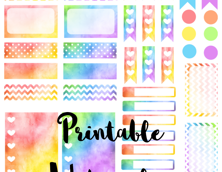 Free Printable Floral Planner Stickers Watercolor Cactus Watercolor