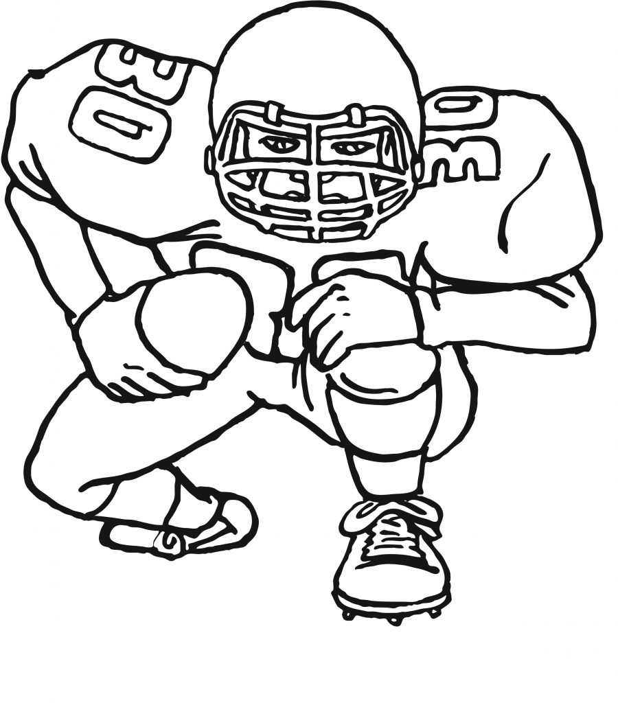 Football Player Coloring Pages Printable