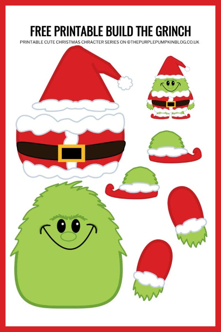 Free Printable Grinch Face Template