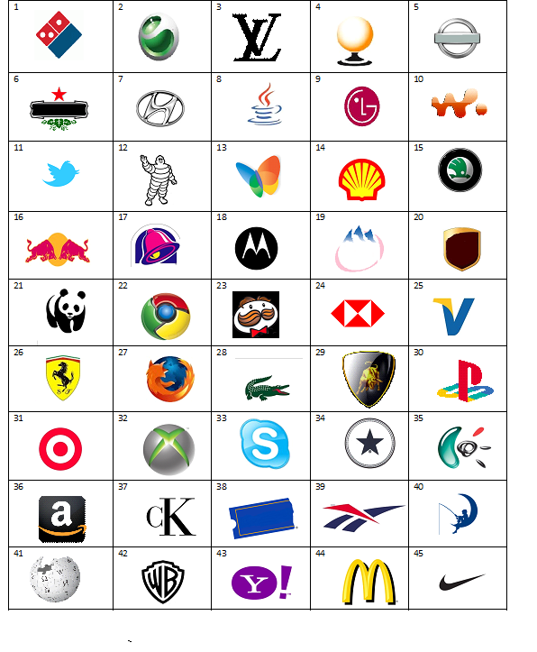 Free Printable Guess The Logo Game Printable Templates