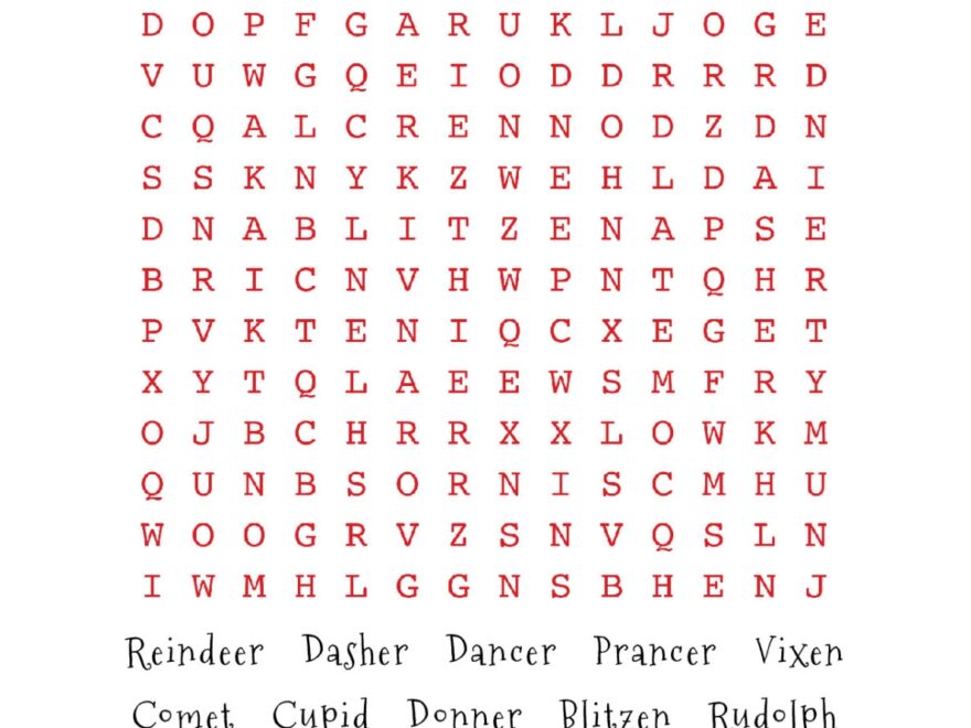 Free Printable Hard Christmas Word Searches Word Search Maker